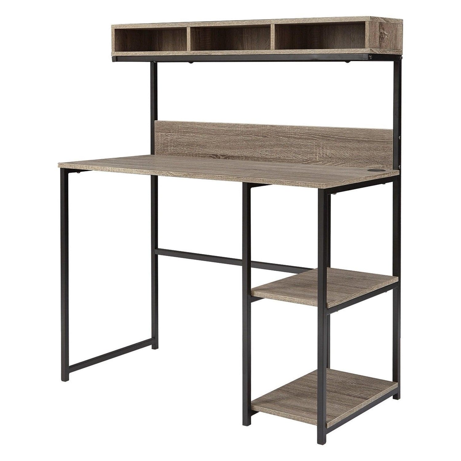 Daylicrew Home Office Desk and Hutch Ash-Z1510259