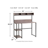 Daylicrew Home Office Desk and Hutch Ash-Z1510259