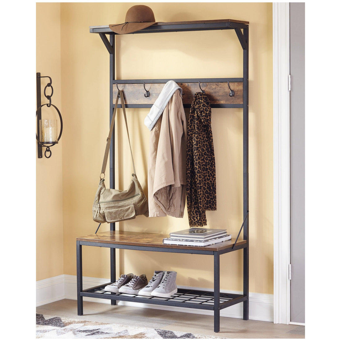 Bevinfield Hall Tree with Storage Bench Ash-ZH141228
