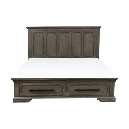 (3) CK BED W/ FTBD STRG, DISTRS DARK OAK 5438K-1CK*