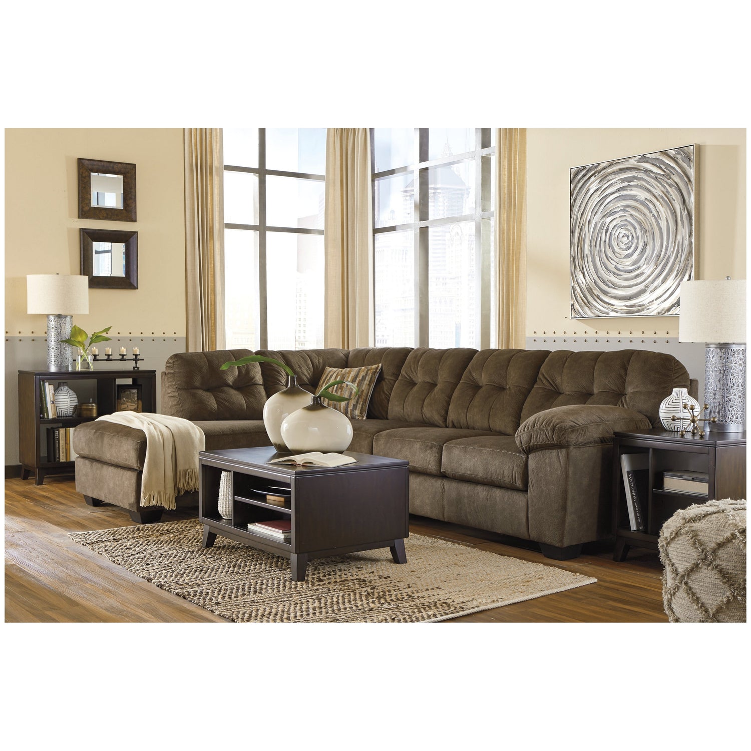 Accrington 2-Piece Sectional with Chaise - Ash-70508S1 - Underkut