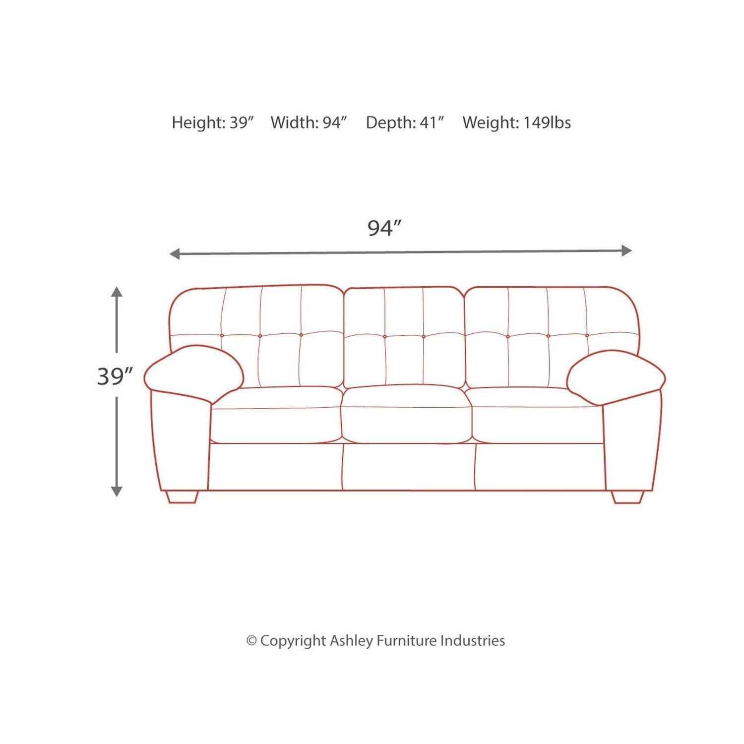 Accrington Sofa - Ash-7050938 - Underkut