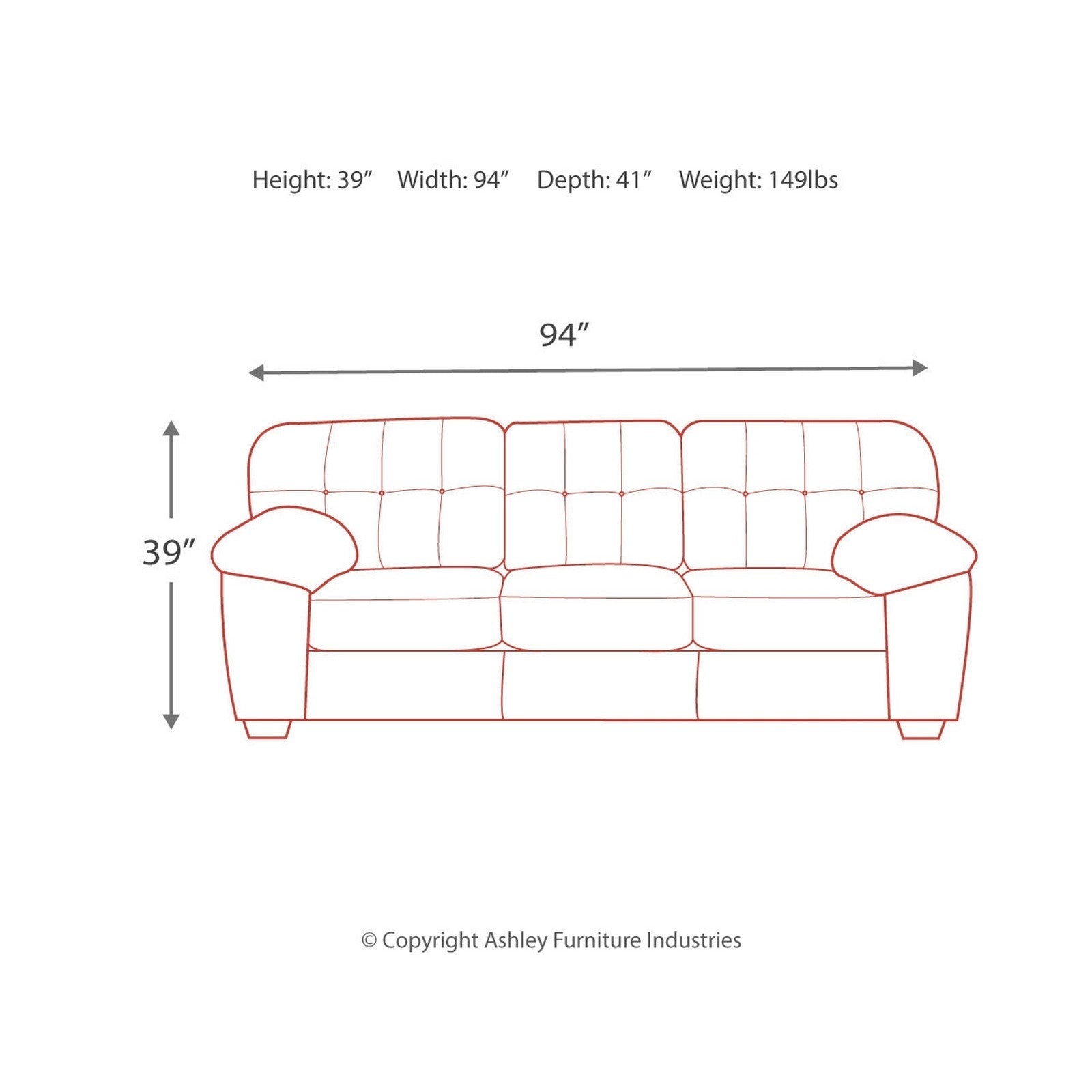 Accrington Sofa - Ash-7050938 - Underkut