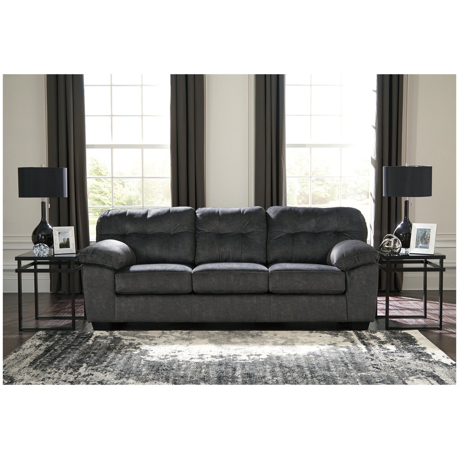 Accrington Sofa and Loveseat with Recliner - Ash-70509U4 - Underkut