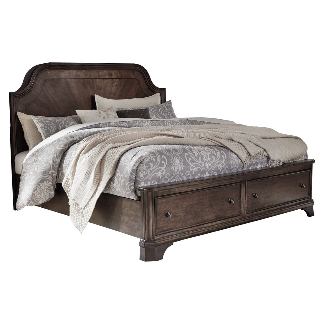 Adinton Panel Bed with 2 Storage Drawers - Ash-B517B4 - Underkut