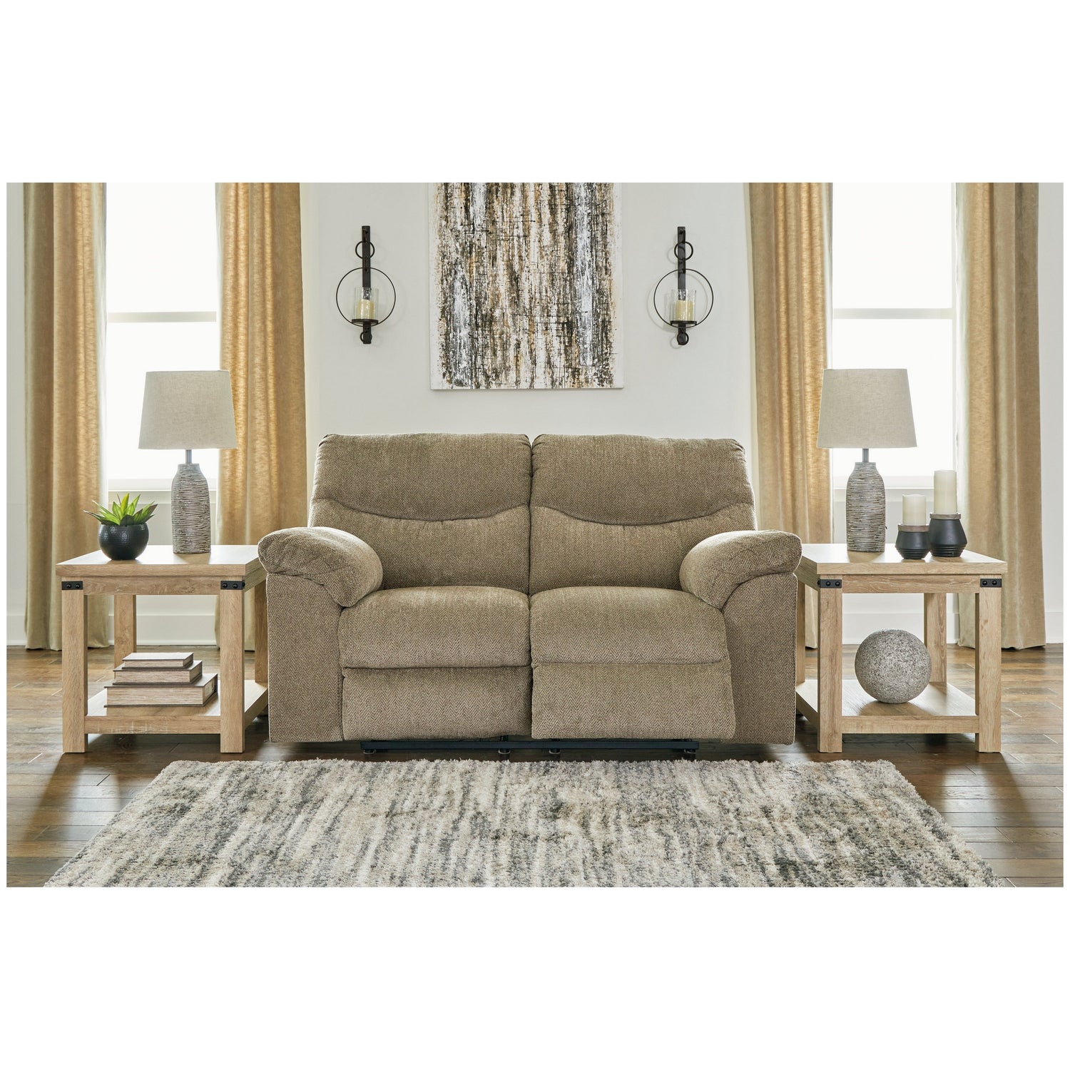 Alphons Reclining Loveseat - Ash-2820186 - Underkut