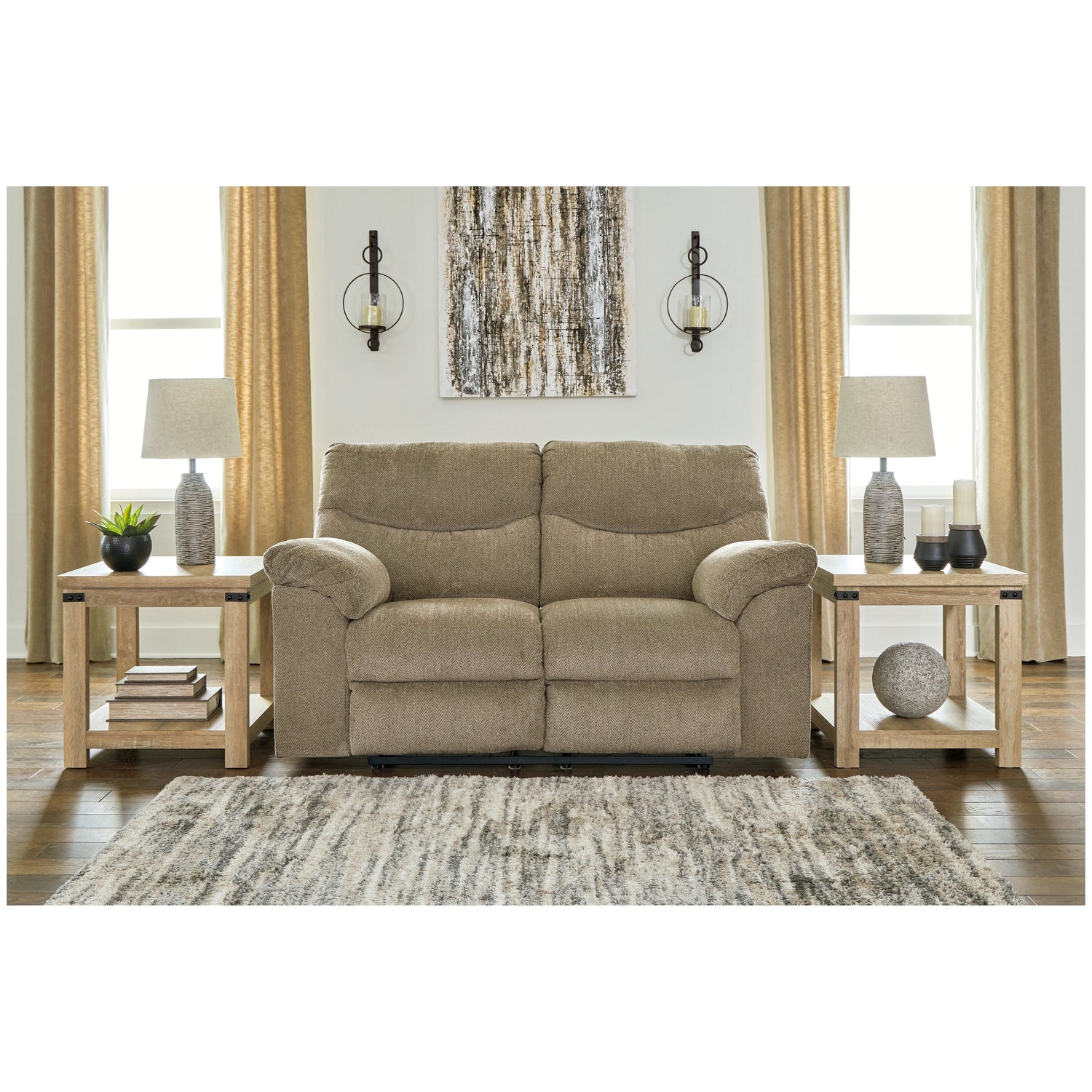 Alphons Reclining Loveseat - Ash-2820186 - Underkut