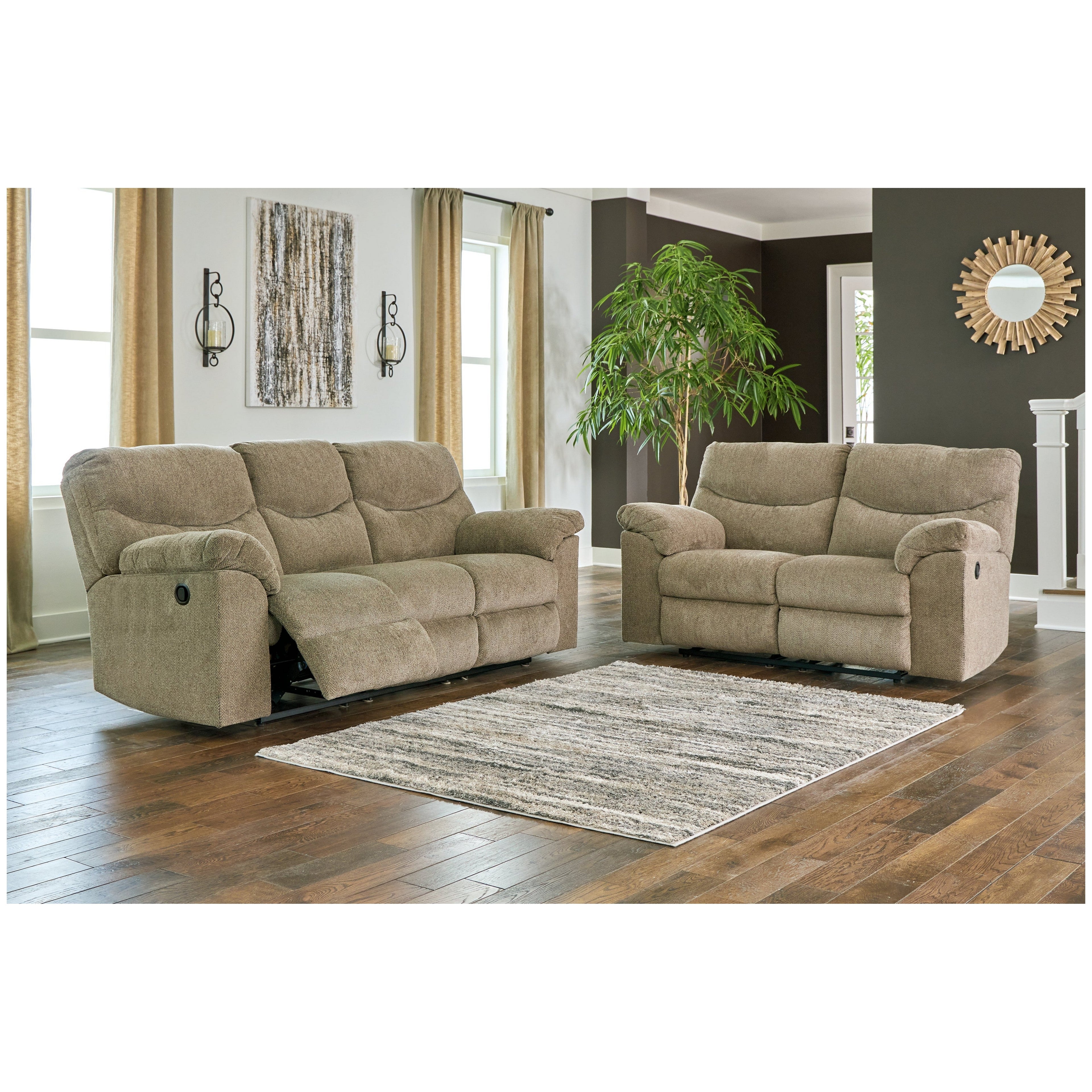 Alphons Reclining Sofa and Loveseat - Ash-28202U1 - Underkut