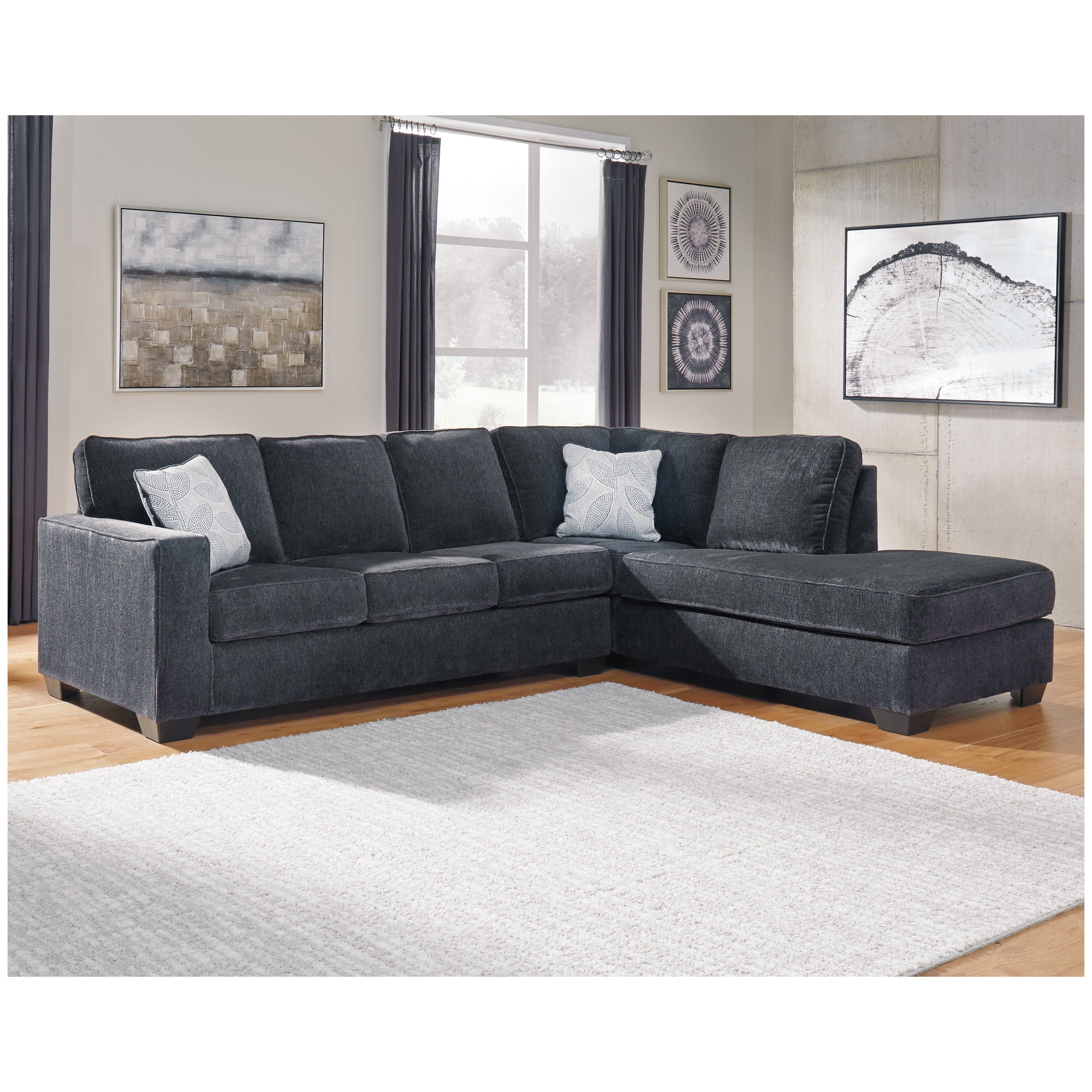Altari 2-Piece Sectional with Chaise - Ash-87213S2 - Underkut