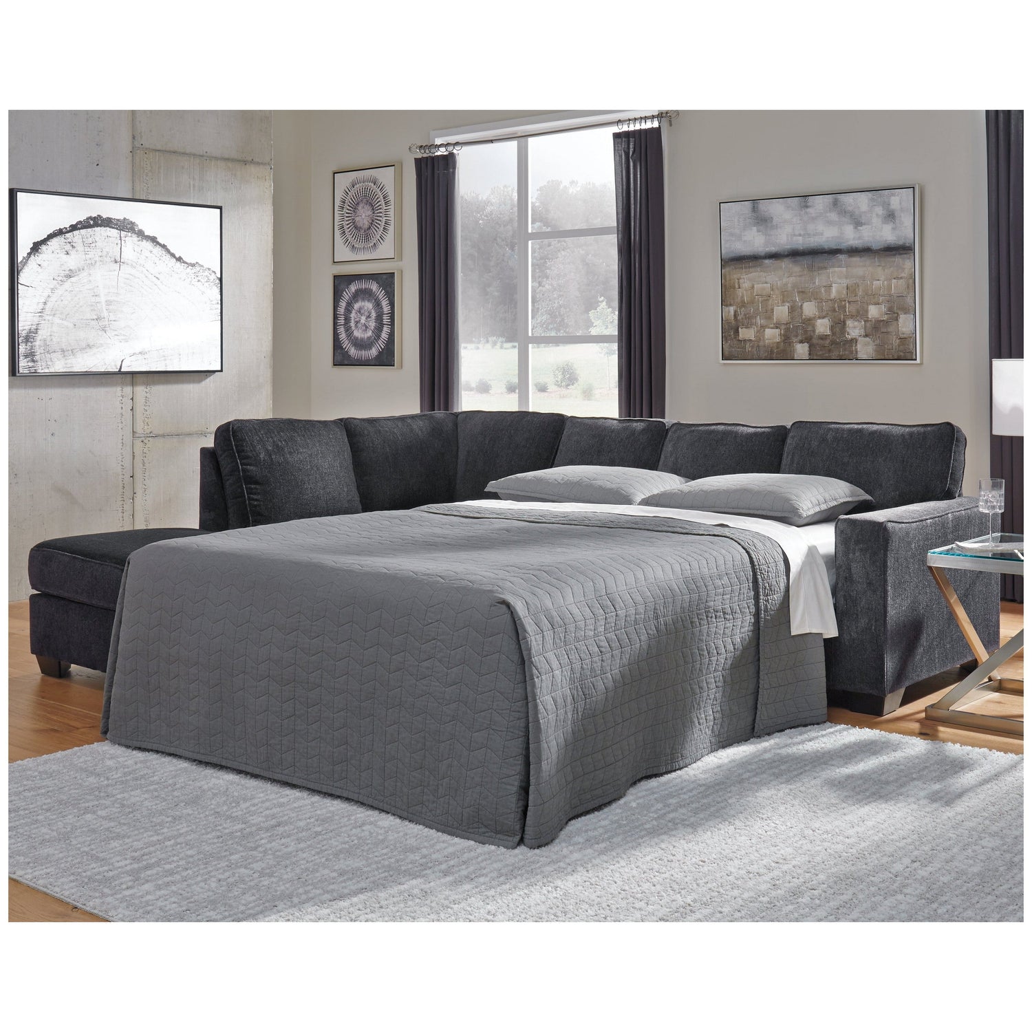 Altari 2-Piece Sleeper Sectional with Chaise - Ash-87213S4 - Underkut
