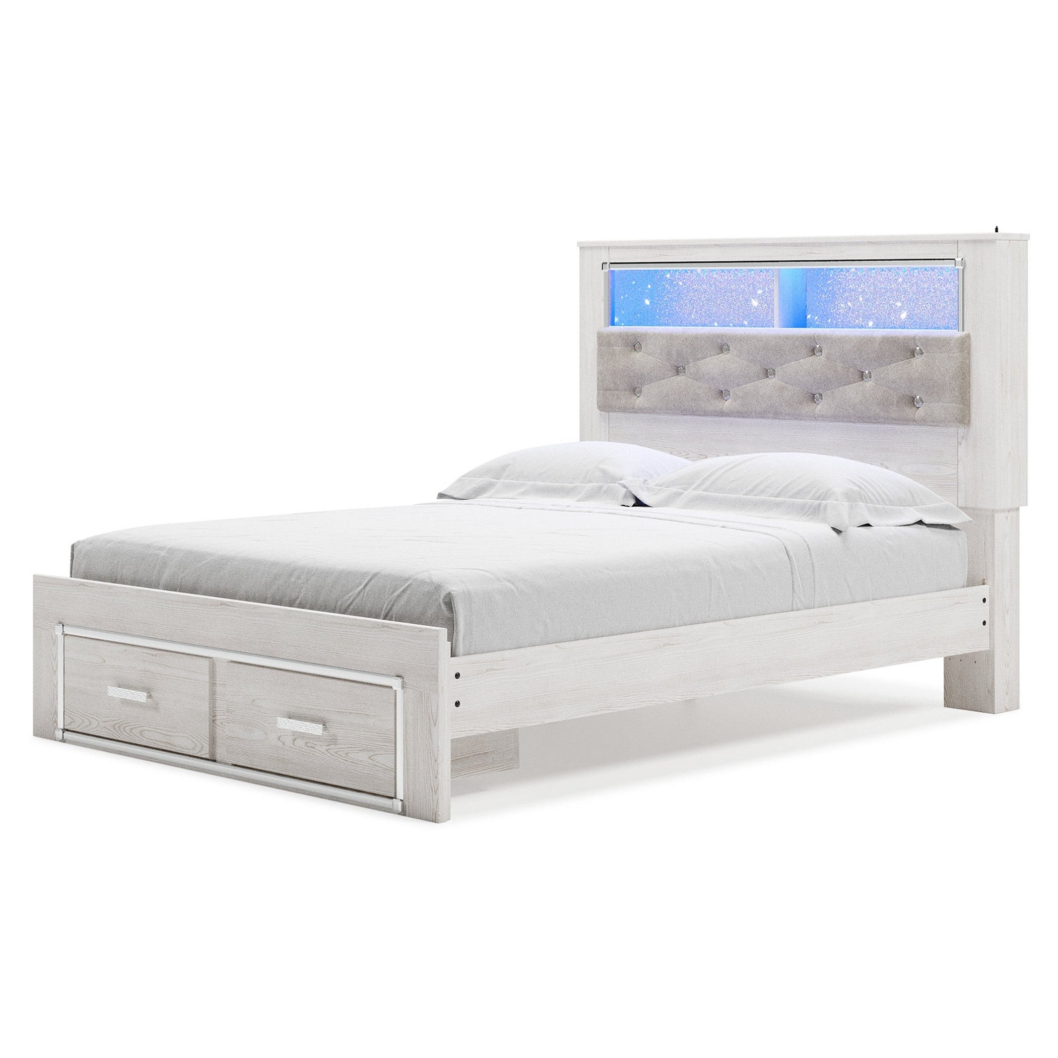 Altyra Upholstered Bookcase Bed with Storage - Ash-B2640B19 - Underkut