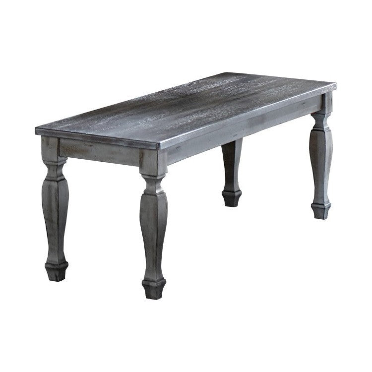 BENCH, ANTIQUE GREY &amp; COFFEE 5520-13