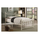TWIN METAL PLFM BED, WHITE 2048TW-1