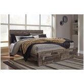 Derekson Panel Bed with 2 Storage Drawers