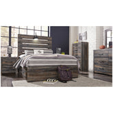 Drystan Panel Bed with 2 Storage Drawers