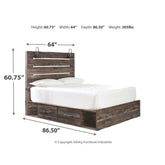 Drystan Panel Bed with 2 Storage Drawers