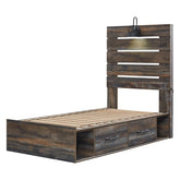 Drystan Panel Bed with 2 Storage Drawers