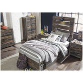 Drystan Panel Bed with 2 Storage Drawers