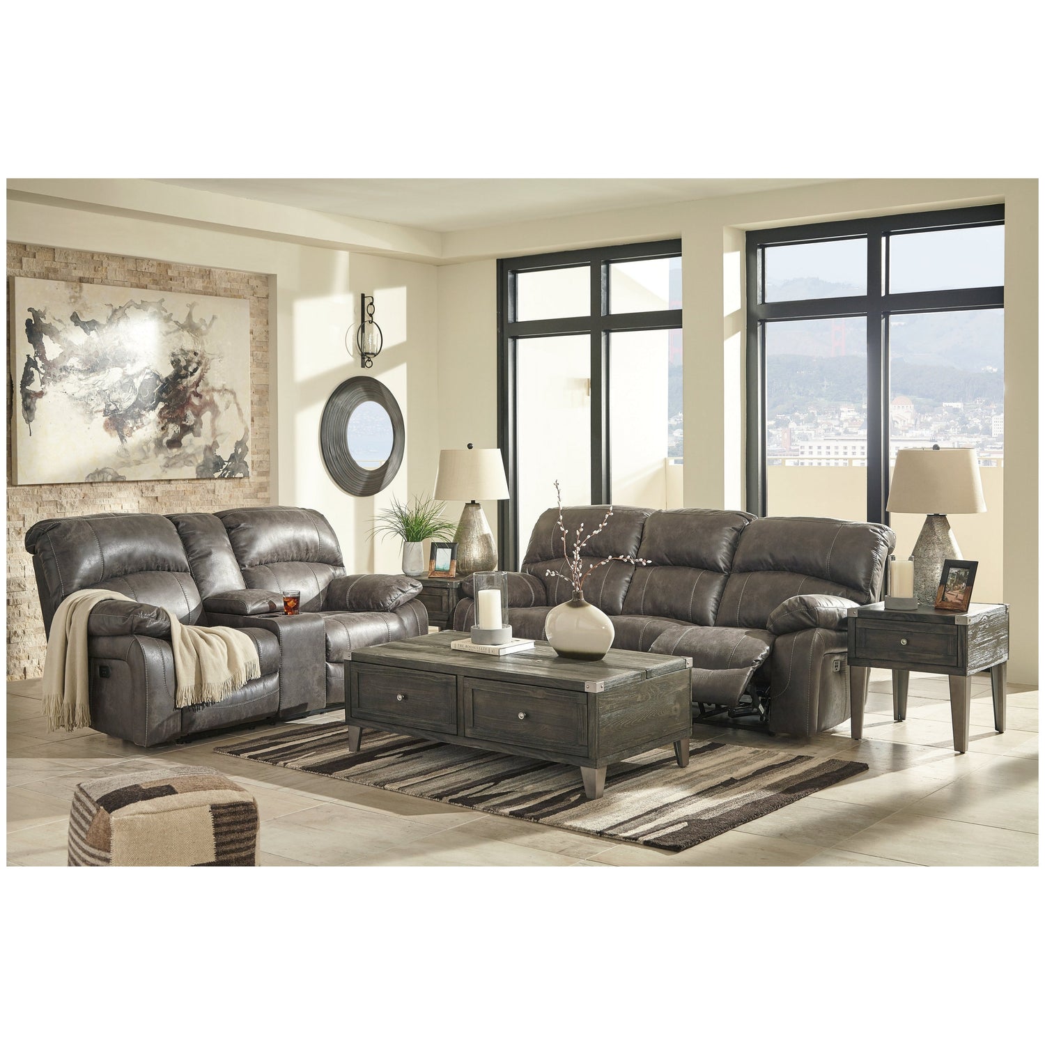 Dunwell Power Reclining Loveseat with Console