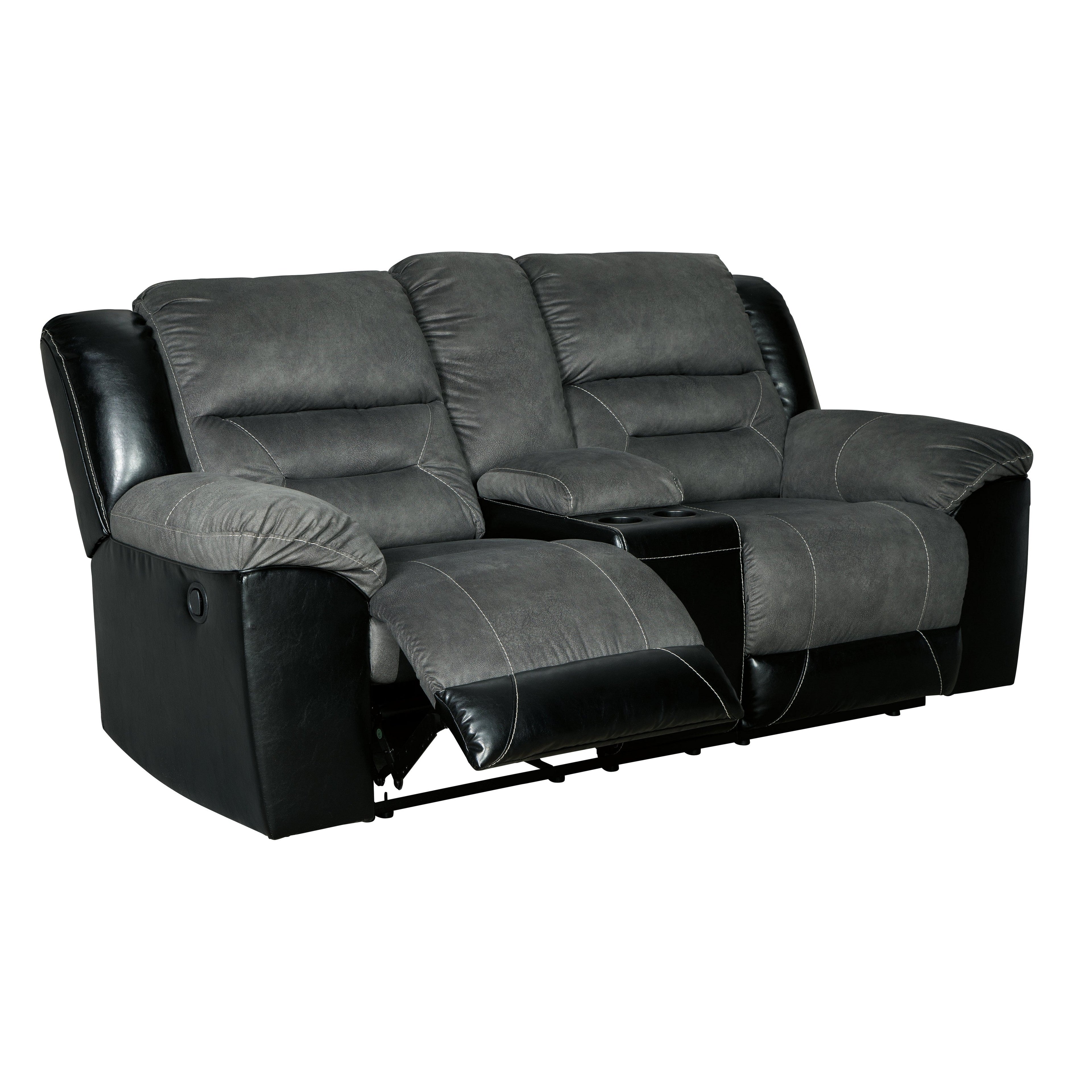 Earhart Reclining Loveseat with Console Ash-2910294