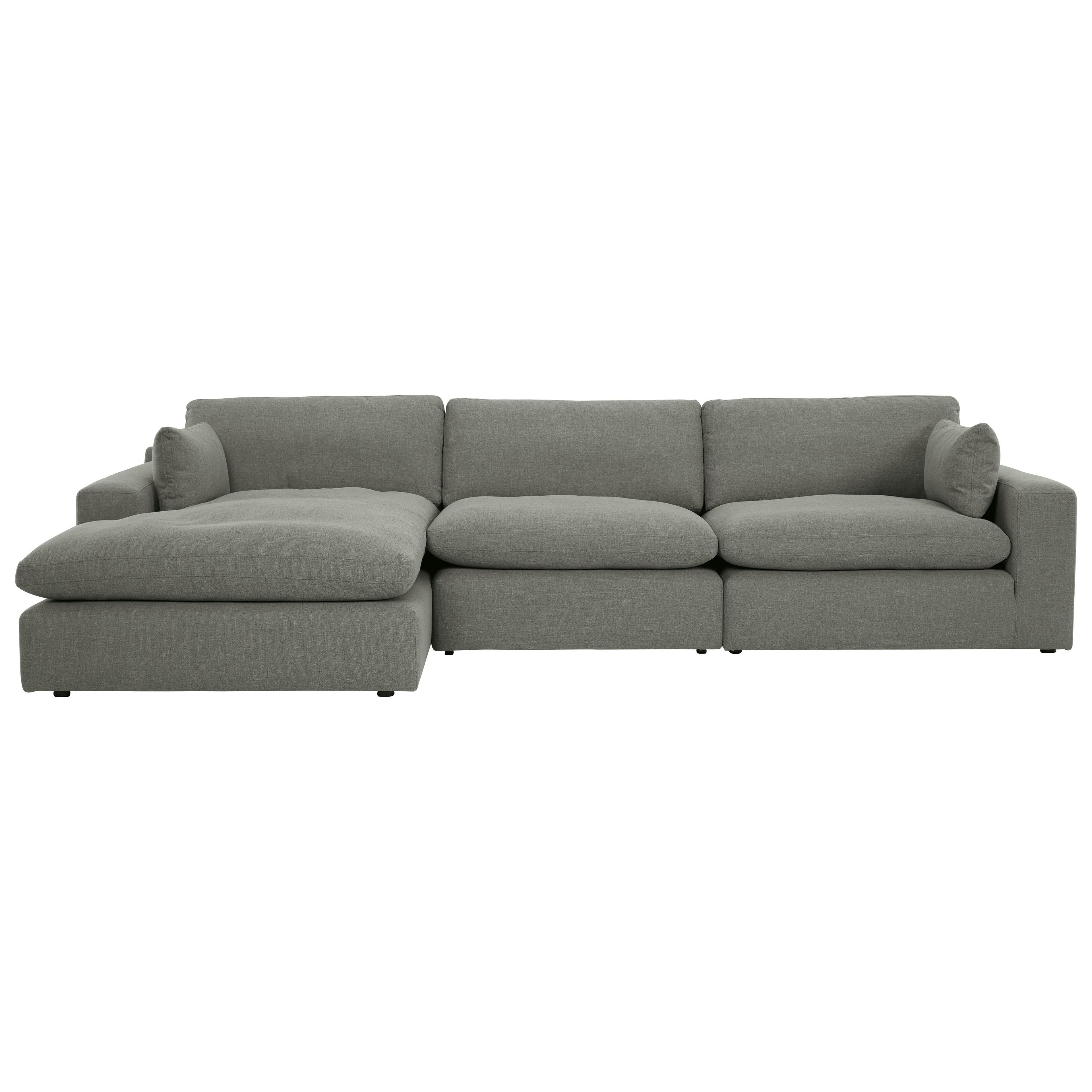 Elyza 3-Piece Sectional with Chaise Ash-10007S3
