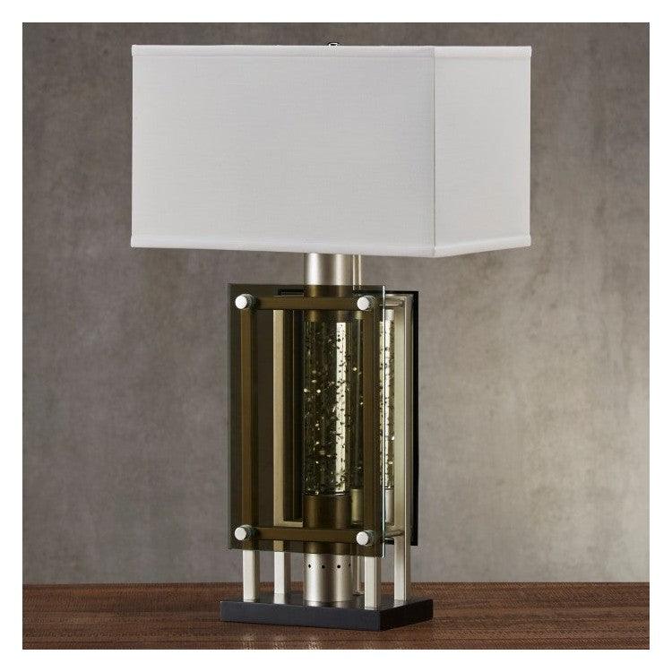 TBL LAMP, WATER DANCING LT,SLVR H10081