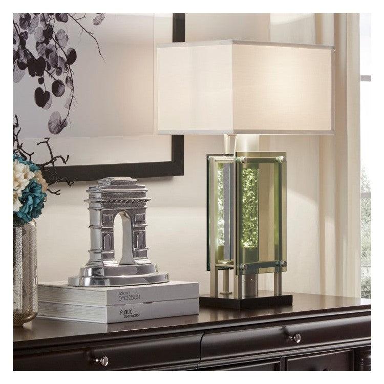 TBL LAMP, WATER DANCING LT,SLVR H10081