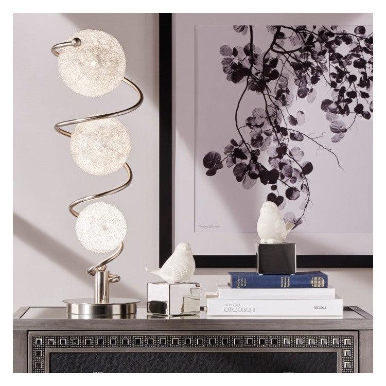 TBL LAMP, 3 WIRE-WRAPPED BALLS H11296