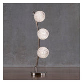TABLE LAMP, 3 BALLS, CURVED H11302