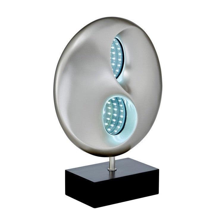TBL LAMP, LED, BLK-SILVER POLY H19743