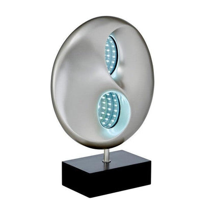 TBL LAMP, LED, BLK-SILVER POLY H19743
