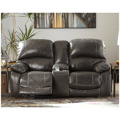 Hallstrung Power Reclining Loveseat with Console