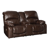 Hallstrung Power Reclining Loveseat with Console Ash-U5240218