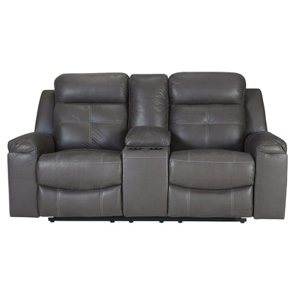 Jesolo Reclining Loveseat with Console Ash-8670594