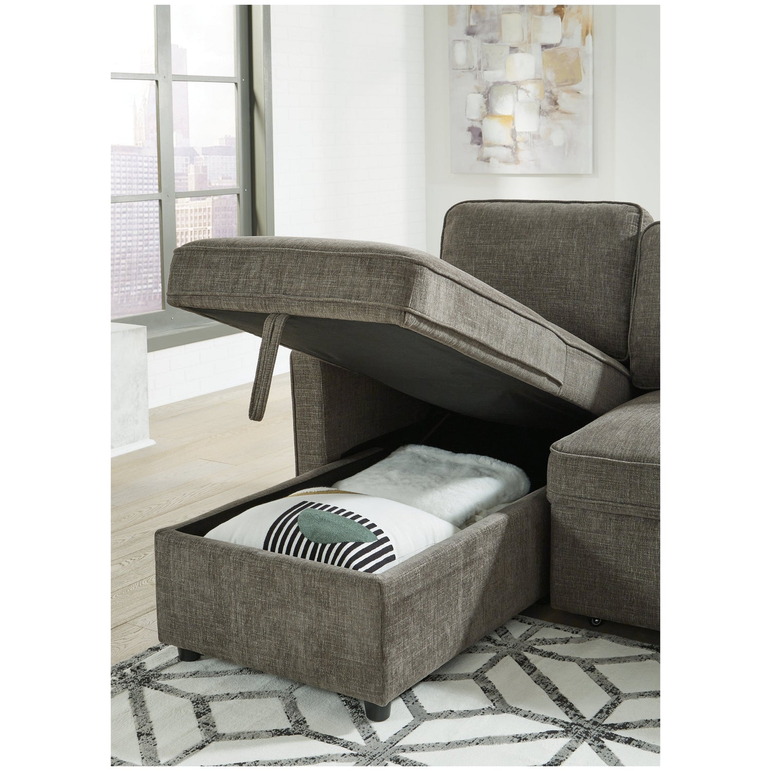 Kerle 2-Piece Sectional with Pop Up Bed