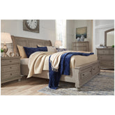 Lettner Sleigh Bed with 2 Storage Drawers