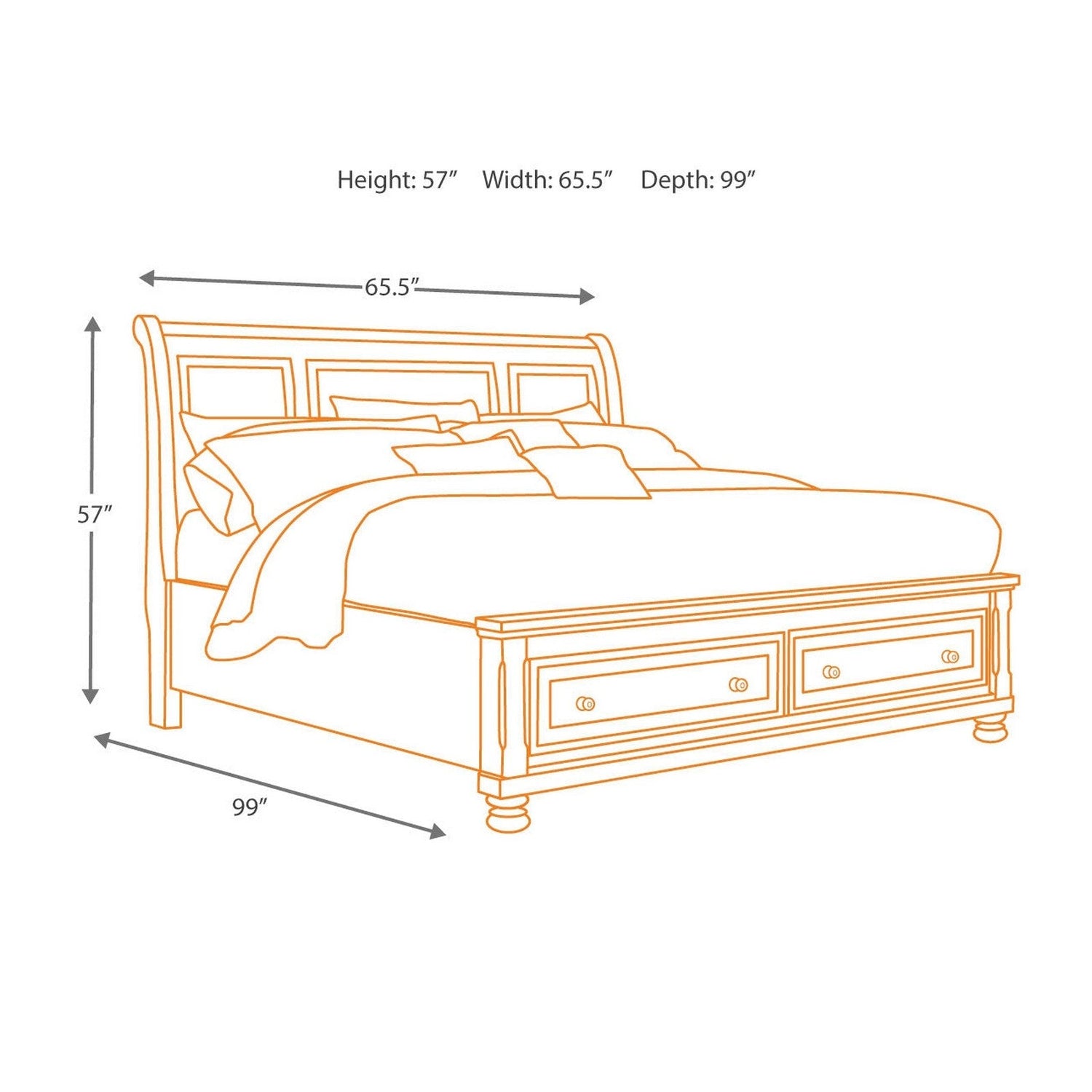 Porter Sleigh Bed