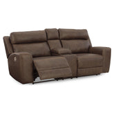 Roman Power Reclining Loveseat With Console - Beck&