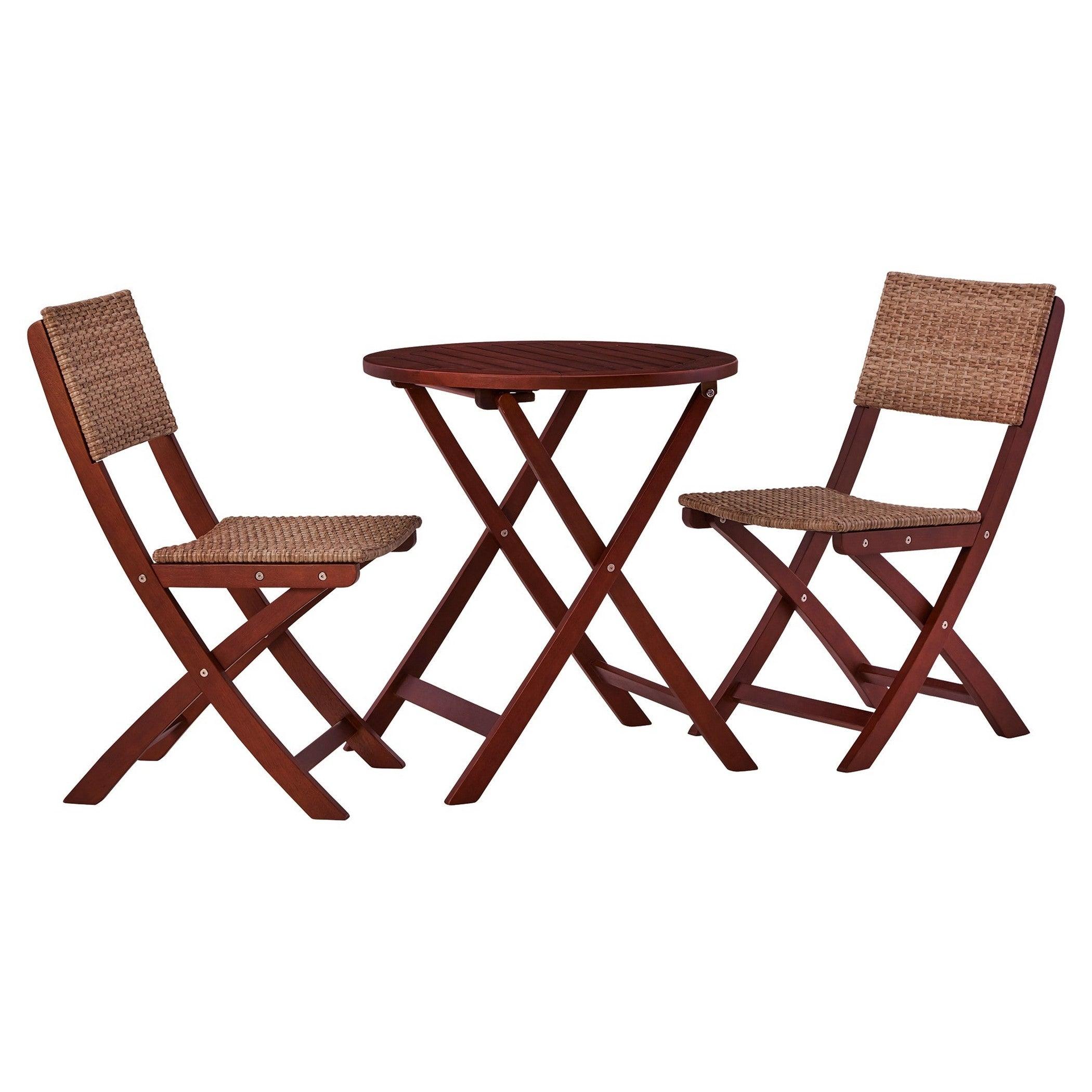 Safari Peak Outdoor Table and Chairs (Set of 3) Ash-P201-049