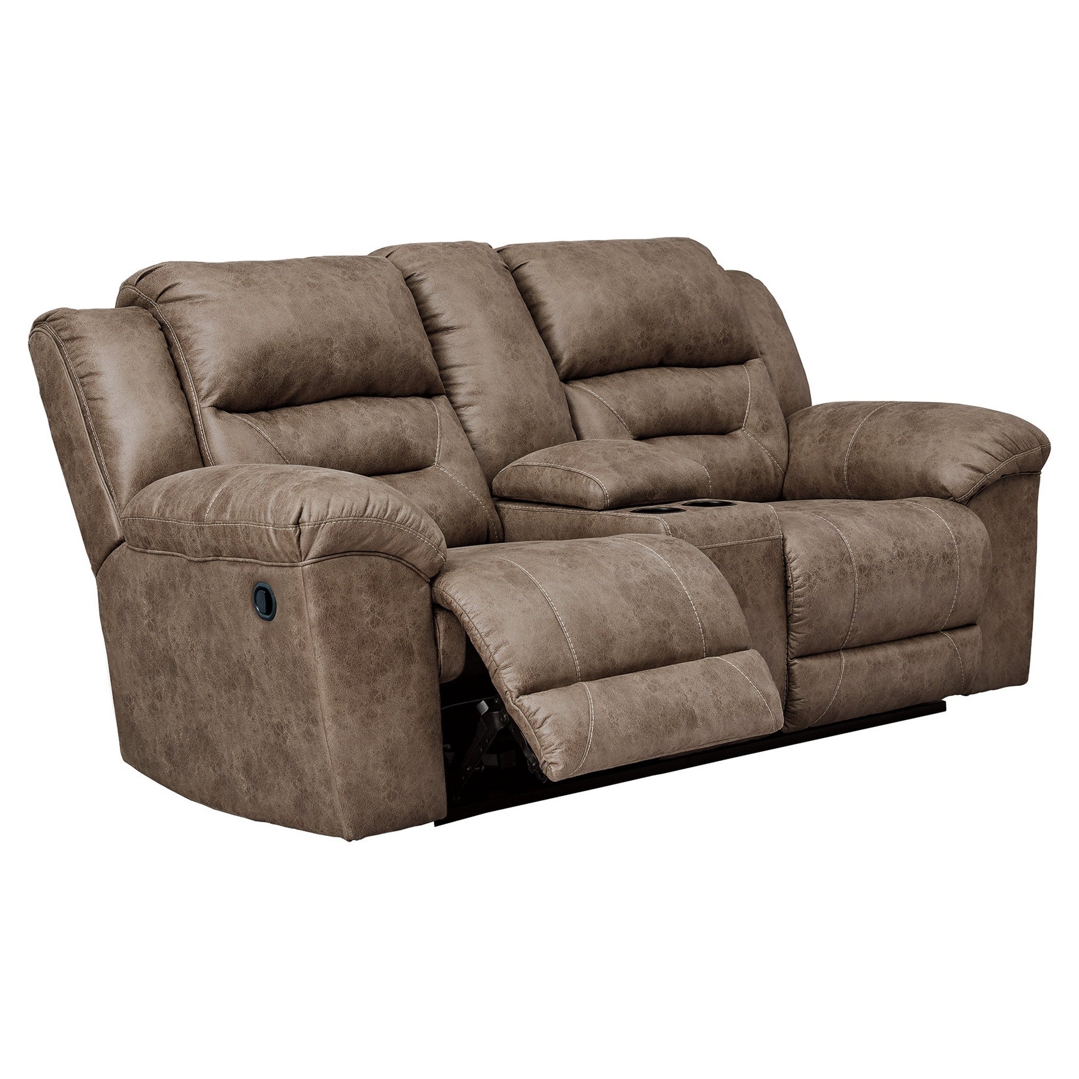 Stoneland Reclining Loveseat with Console Ash-3990594