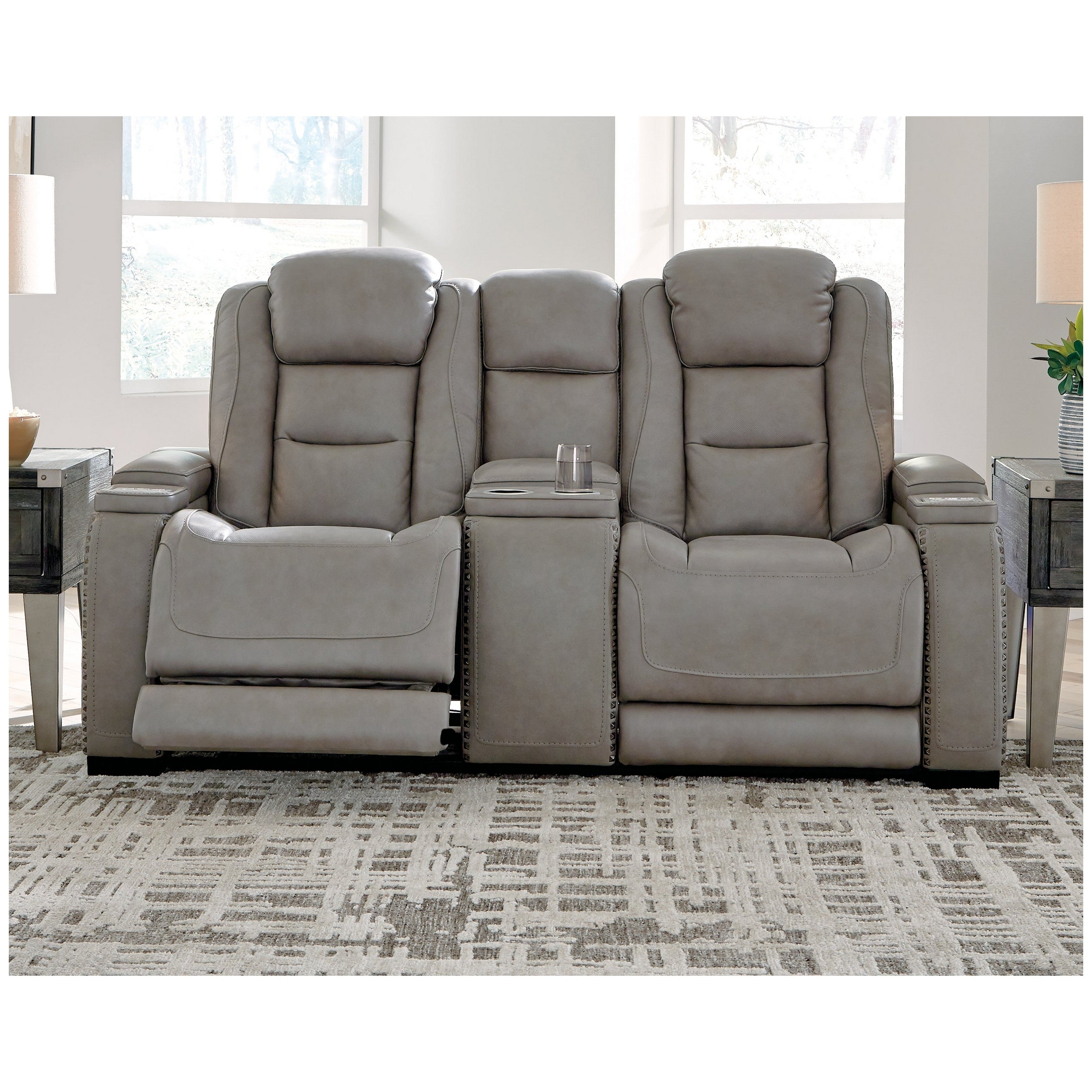 The Man-Den Power Reclining Loveseat with Console