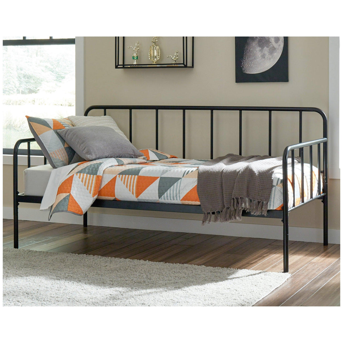 Trentlore Twin Metal Day Bed with Platform