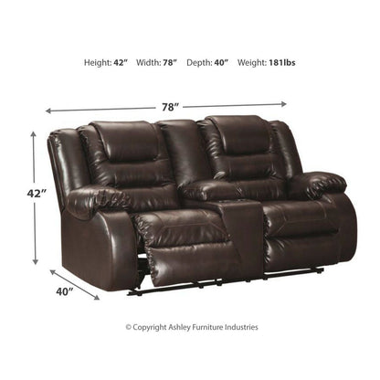 Vacherie Reclining Loveseat with Console