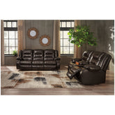 Vacherie Reclining Loveseat with Console