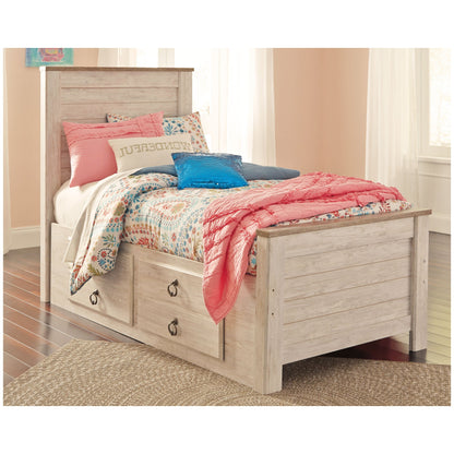 Willowton Panel Bed With 2 Storage Drawers - Beck&