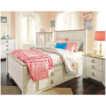 Willowton Panel Bed with 2 Storage Drawers